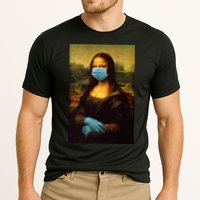 Mona Lisa Face Mas And Gloves Pandemic Cooling Performance Crew T-Shirt