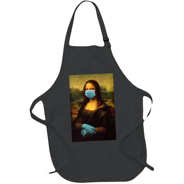 Mona Lisa Face Mas And Gloves Pandemic Apron