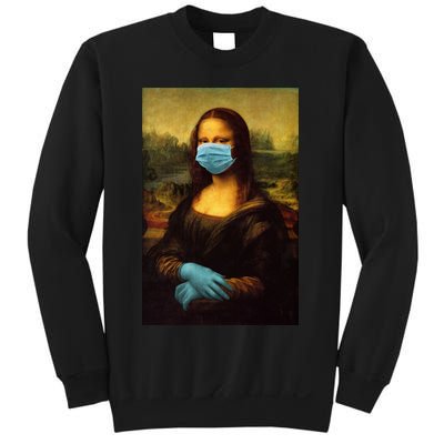 Mona Lisa Face Mas And Gloves Pandemic Sweatshirt