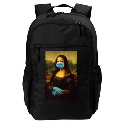Mona Lisa Face Mas And Gloves Pandemic Backpack