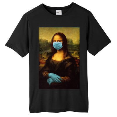 Mona Lisa Face Mas And Gloves Pandemic Tall Fusion ChromaSoft Performance T-Shirt