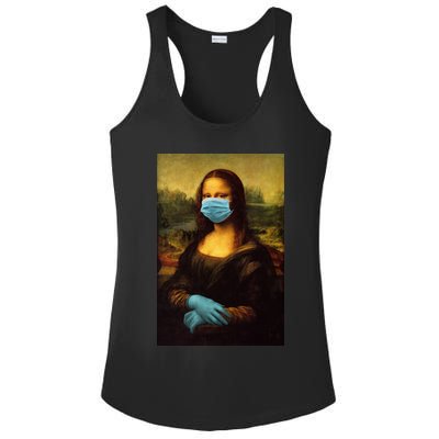 Mona Lisa Face Mas And Gloves Pandemic Ladies PosiCharge Competitor Racerback Tank
