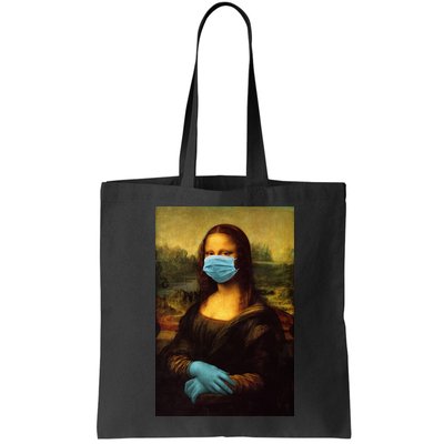 Mona Lisa Face Mas And Gloves Pandemic Bag