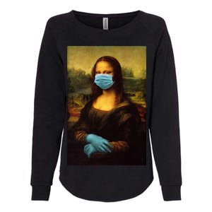 Mona Lisa Face Mas And Gloves Pandemic Womens California Wash Sweatshirt