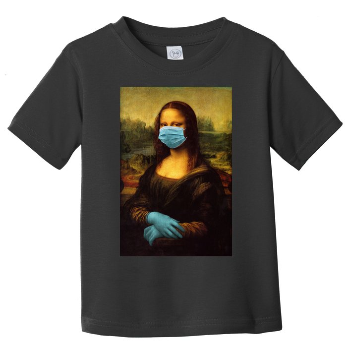 Mona Lisa Face Mas And Gloves Pandemic Toddler T-Shirt