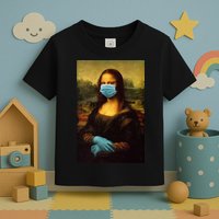 Mona Lisa Face Mas And Gloves Pandemic Toddler T-Shirt