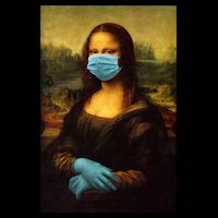 Mona Lisa Face Mas And Gloves Pandemic Toddler T-Shirt