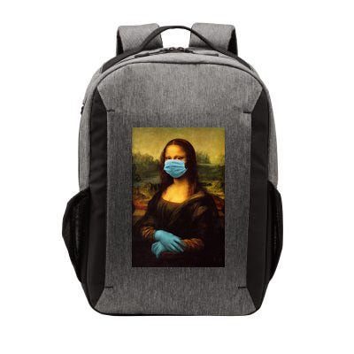 Mona Lisa Face Mas And Gloves Pandemic Vector Backpack