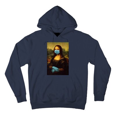 Mona Lisa Face Mas And Gloves Pandemic Hoodie