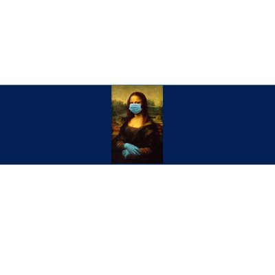 Mona Lisa Face Mas And Gloves Pandemic Bumper Sticker