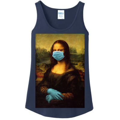 Mona Lisa Face Mas And Gloves Pandemic Ladies Essential Tank