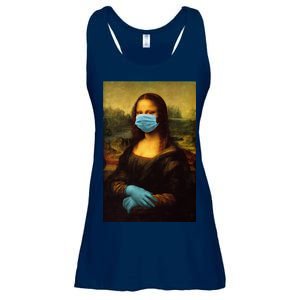 Mona Lisa Face Mas And Gloves Pandemic Ladies Essential Flowy Tank