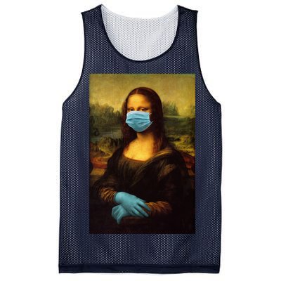 Mona Lisa Face Mas And Gloves Pandemic Mesh Reversible Basketball Jersey Tank