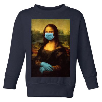 Mona Lisa Face Mas And Gloves Pandemic Toddler Sweatshirt