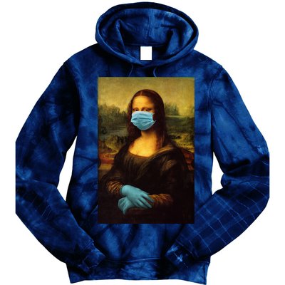 Mona Lisa Face Mas And Gloves Pandemic Tie Dye Hoodie