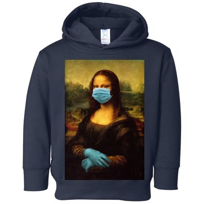 Mona Lisa Face Mas And Gloves Pandemic Toddler Hoodie