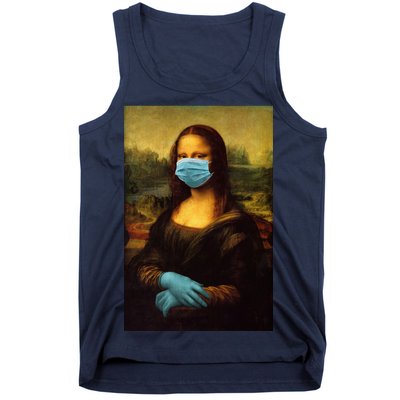 Mona Lisa Face Mas And Gloves Pandemic Tank Top