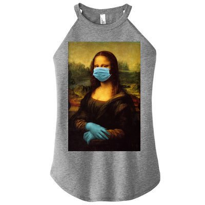 Mona Lisa Face Mas And Gloves Pandemic Women's Perfect Tri Rocker Tank