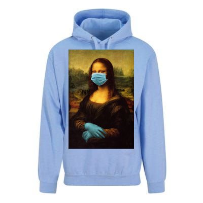 Mona Lisa Face Mas And Gloves Pandemic Unisex Surf Hoodie