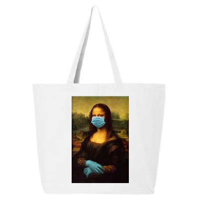 Mona Lisa Face Mas And Gloves Pandemic 25L Jumbo Tote