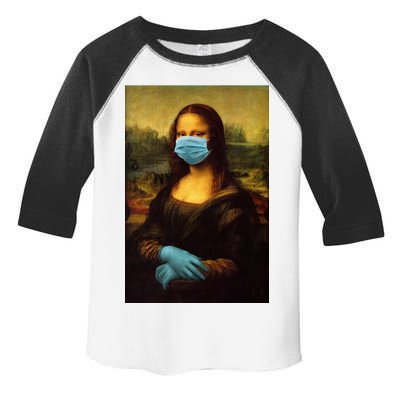 Mona Lisa Face Mas And Gloves Pandemic Toddler Fine Jersey T-Shirt