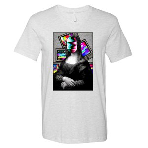 Mona Lisa Glitch V-Neck T-Shirt