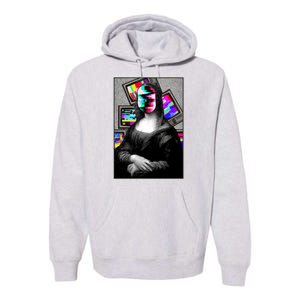 Mona Lisa Glitch Premium Hoodie