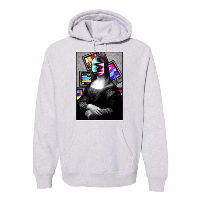 Mona Lisa Glitch Premium Hoodie