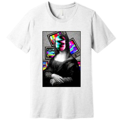 Mona Lisa Glitch Premium T-Shirt