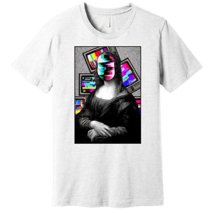 Mona Lisa Glitch Premium T-Shirt