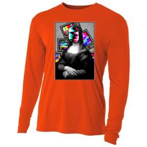 Mona Lisa Glitch Cooling Performance Long Sleeve Crew