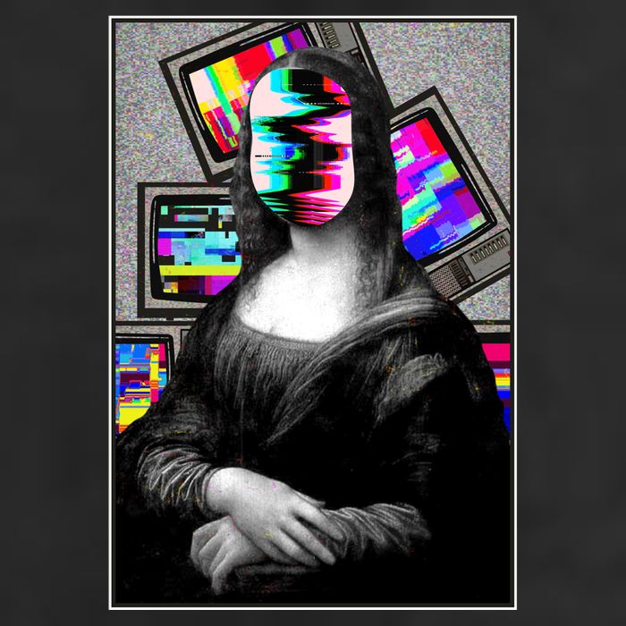 Mona Lisa Glitch Cool Comfort Performance Bucket Hat