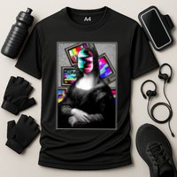 Mona Lisa Glitch Cooling Performance Crew T-Shirt