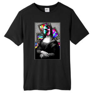 Mona Lisa Glitch Tall Fusion ChromaSoft Performance T-Shirt