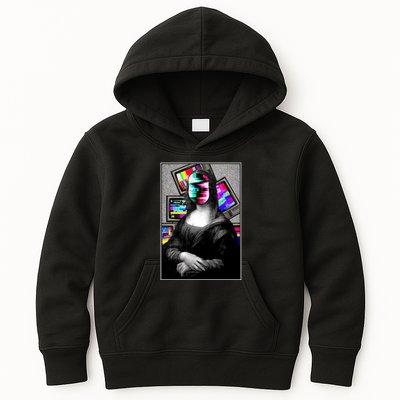 Mona Lisa Glitch Kids Hoodie
