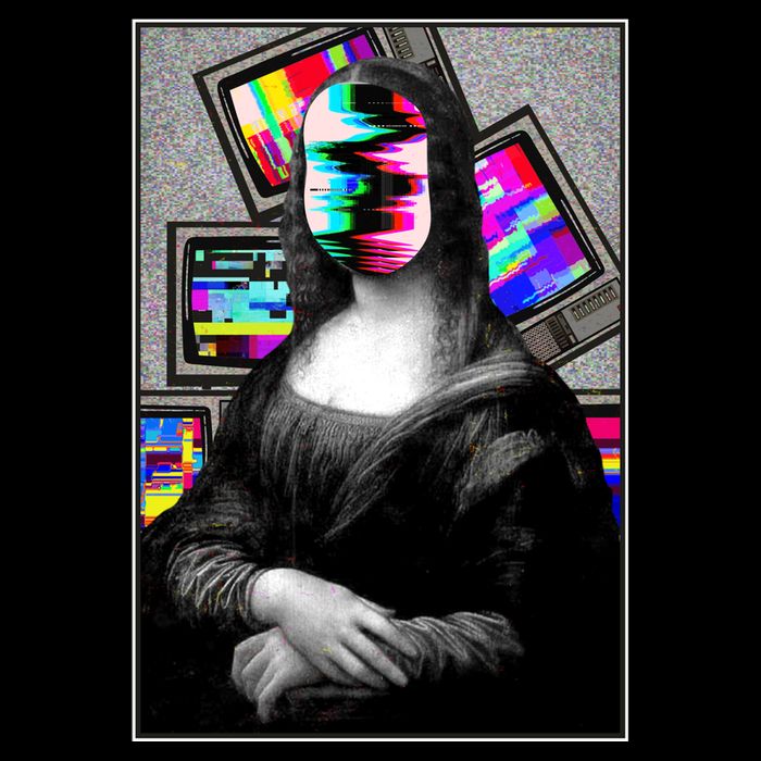 Mona Lisa Glitch Wool Snapback Cap