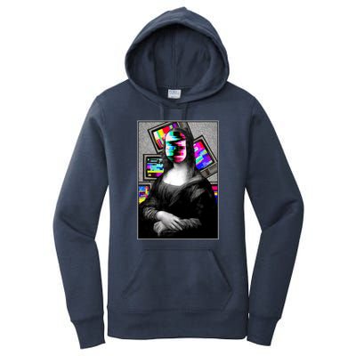 Mona Lisa Glitch Women's Pullover Hoodie