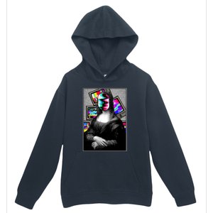 Mona Lisa Glitch Urban Pullover Hoodie