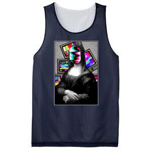 Mona Lisa Glitch Mesh Reversible Basketball Jersey Tank