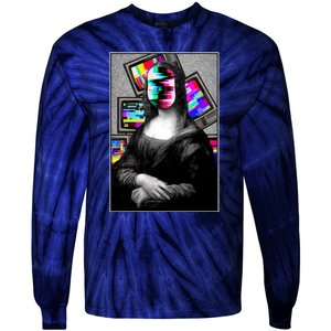 Mona Lisa Glitch Tie-Dye Long Sleeve Shirt