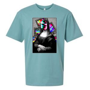 Mona Lisa Glitch Sueded Cloud Jersey T-Shirt