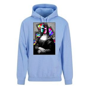 Mona Lisa Glitch Unisex Surf Hoodie