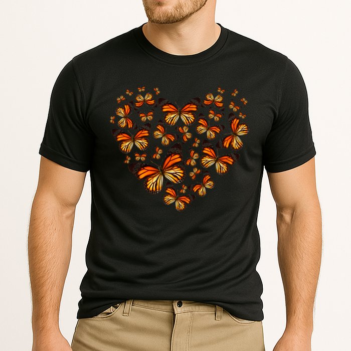 Monarch Butterfly Heart Cooling Performance Crew T-Shirt