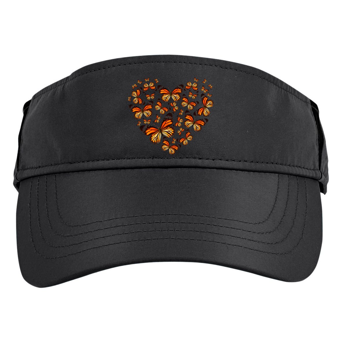 Monarch Butterfly Heart Adult Drive Performance Visor