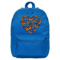 Monarch Butterfly Heart 16 in Basic Backpack