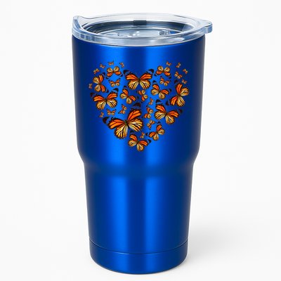Monarch Butterfly Heart Tumbler