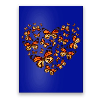 Monarch Butterfly Heart Poster