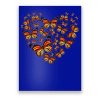 Monarch Butterfly Heart Poster