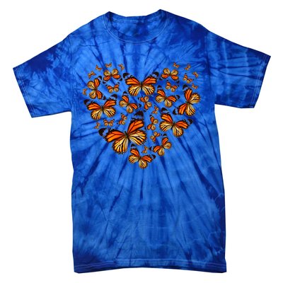 Monarch Butterfly Heart Tie-Dye T-Shirt