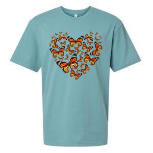 Monarch Butterfly Heart Sueded Cloud Jersey T-Shirt